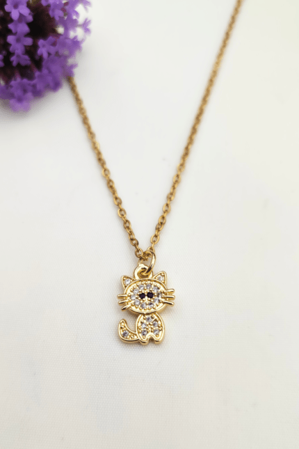 collar de cadena de gatito