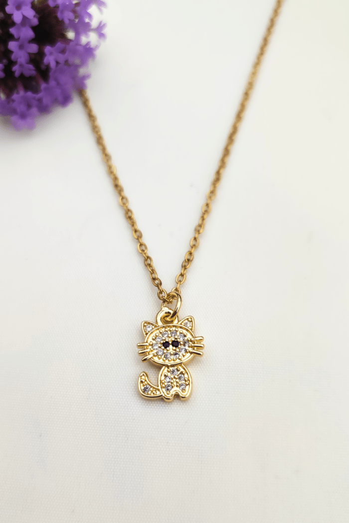collar de cadena de gatito