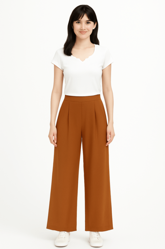pantalon palazzo camel viena